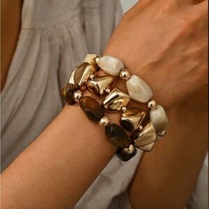 Sahara Luxe Brown Beaded Bracelet Set